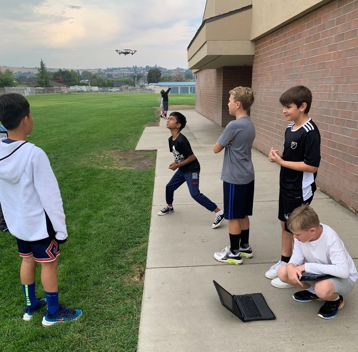 Wide Hollow STEAM students code and fly a Tell-O drone